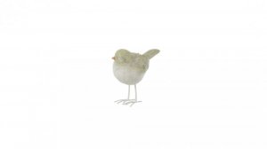 JL101924 Vogel poly wit/ lichtgroen klein ass 1