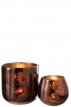 JL146824 Theelichthouder coconut cylinder glas bruin